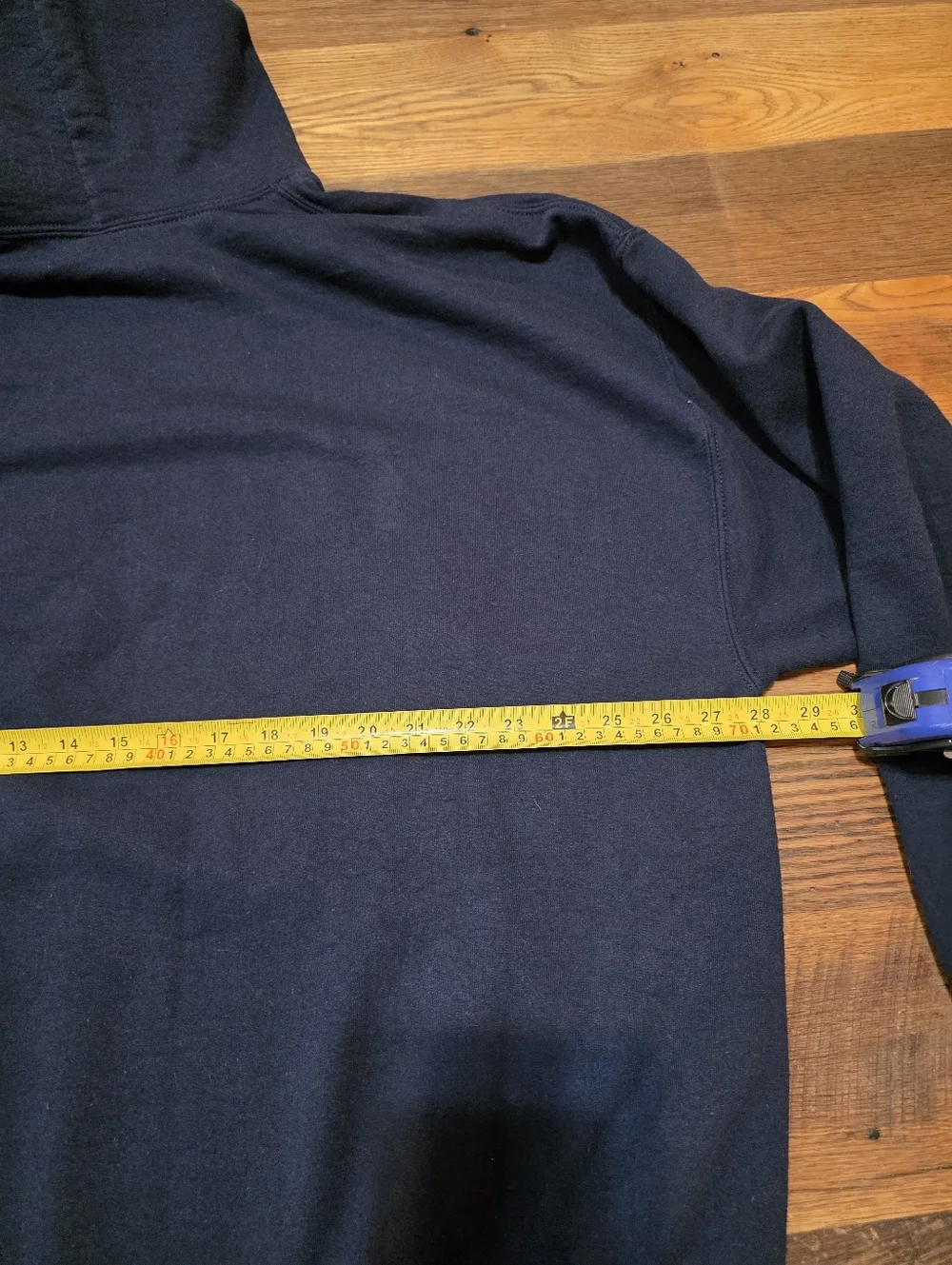 Gildan Navy Men's Hoodie with Yellow 'Michigan vs Everybody' and Blue Men 3XL - Picture 7 of 8